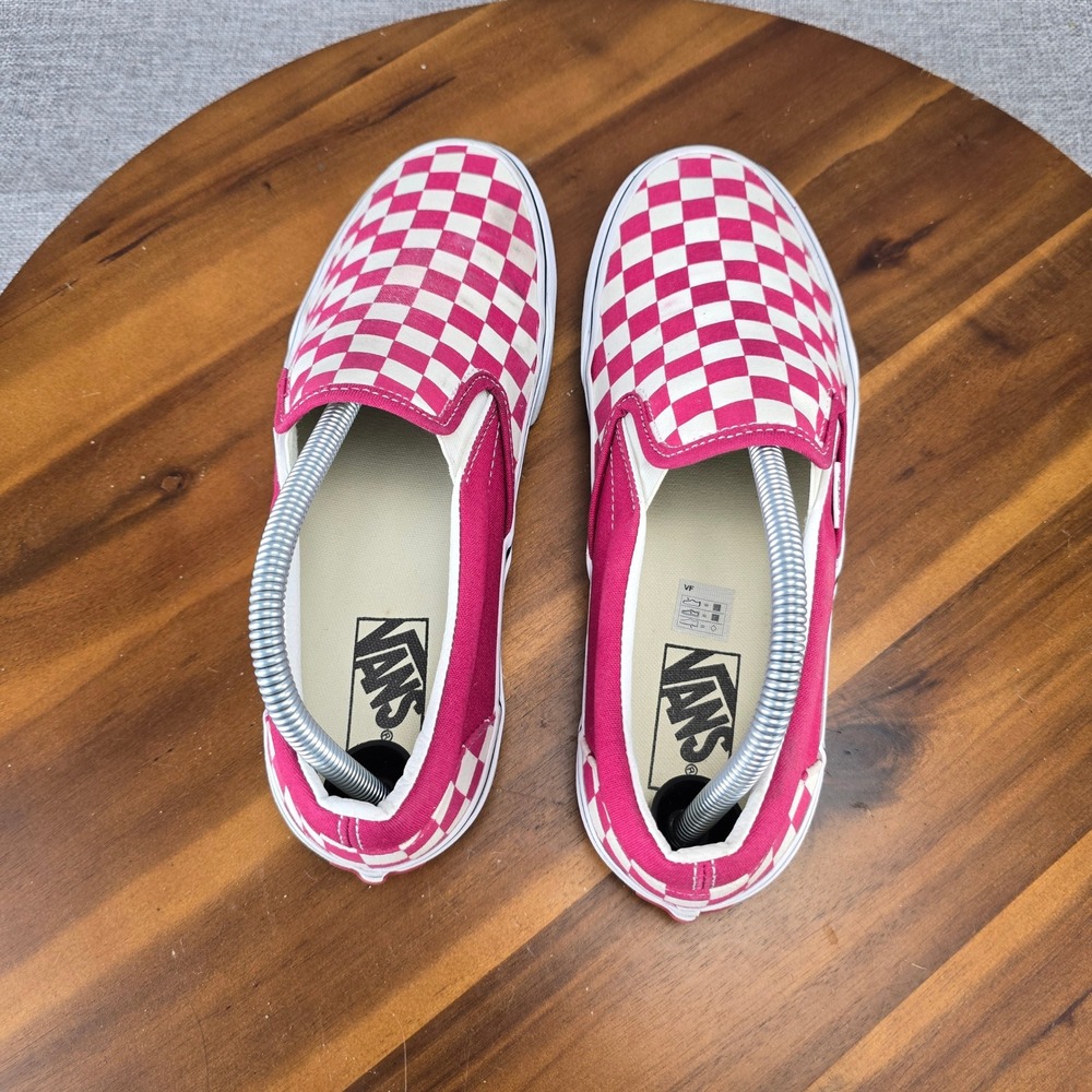 Vans Classic Slip-On Checkerboard Raspberry Pink White Mens 8.5 Womens 10 751505 - Picture 8 of 13